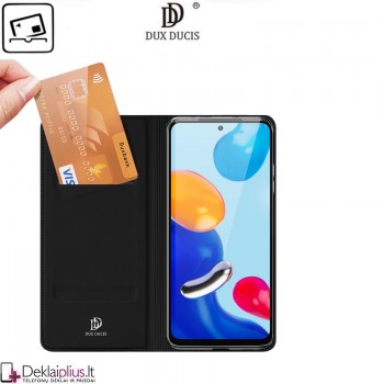 Dux Ducis dirbtinės odos viršelis - juodas (Xiaomi Redmi Note 11/Note 11S/Note 12S/Poco M4 Pro) Dux Ducis dirbtinės odos viršelis - juodas (Xiaomi Redmi Note 11/Note 11S/Note 12S/Poco M4 Pro)